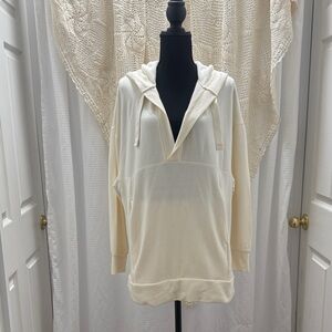 Old Navy Live-In French Terry Cream Hooded Pullover